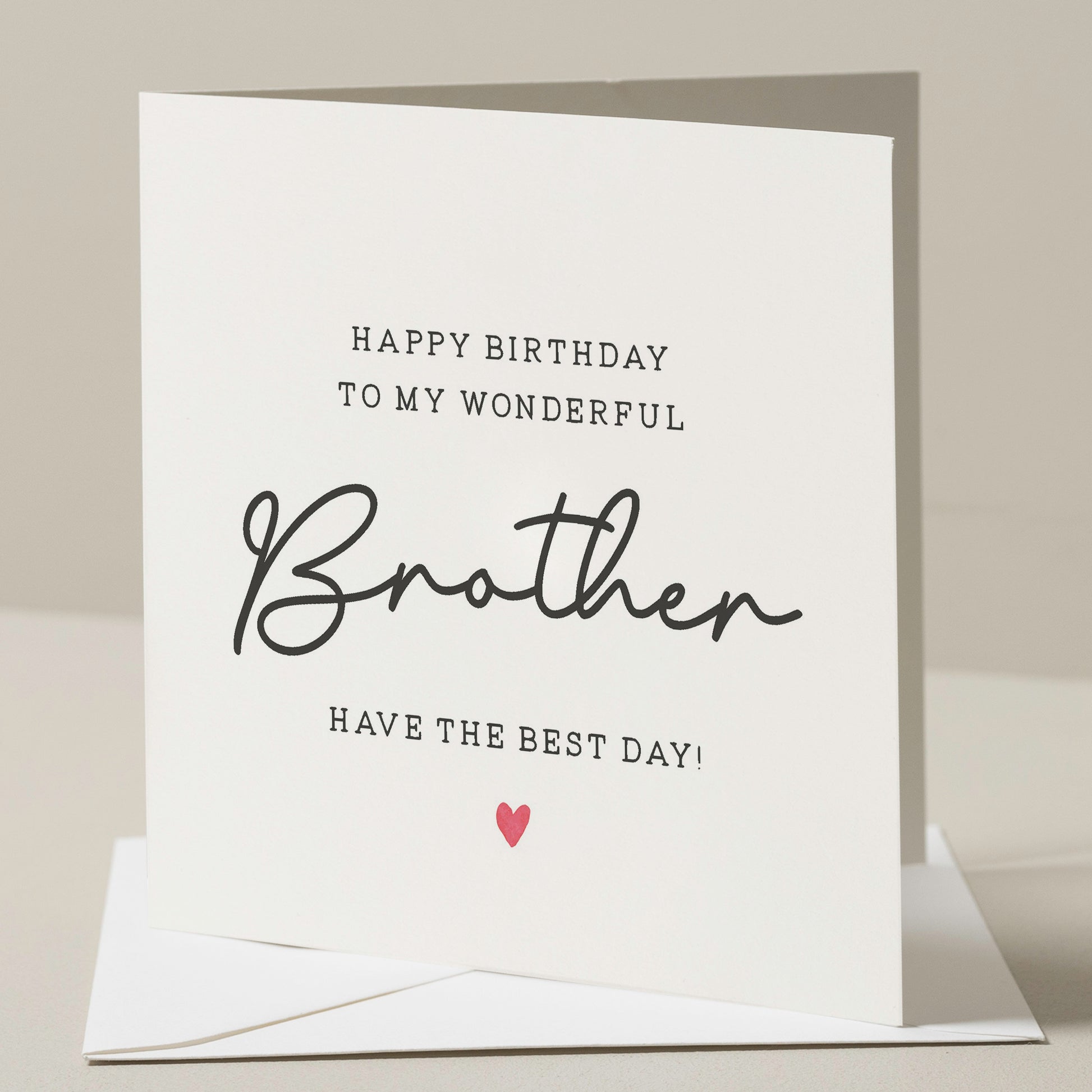 Birthday Card For Brother, Wonderful Brother Birthday Card, Brother Birthday Card, Birthday Gift For Him, Gift For Brother, Simple Card