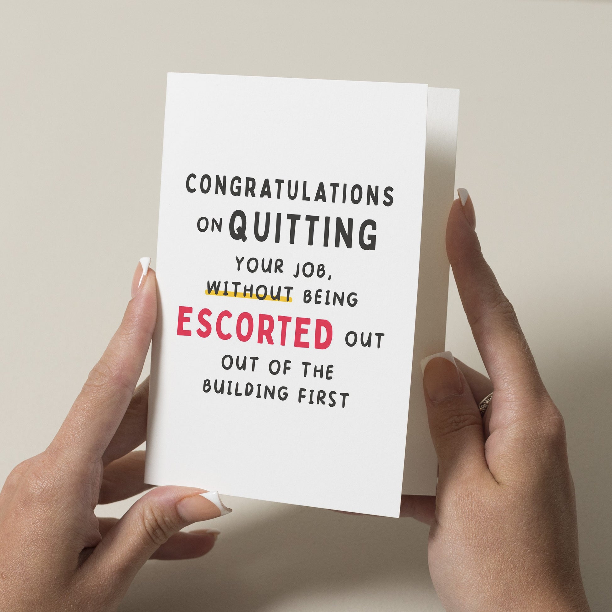 Funny New Job Card For Coworker, Leaving Work Card, Co Worker Leaving Card, Colleague Good Luck Card, Congratulations On Quitting Your Job