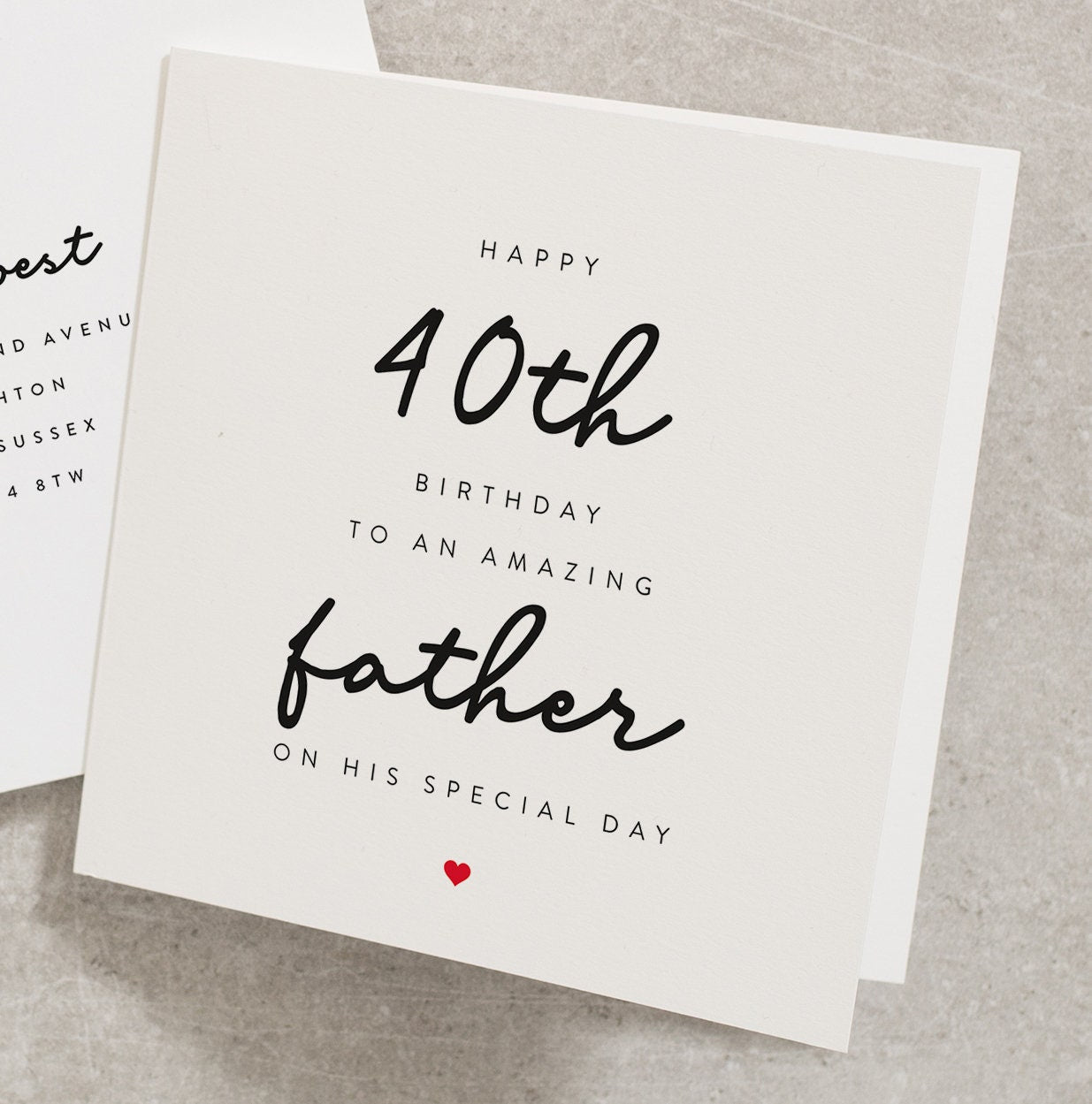 Happy 40th Birthday To An Amazing Father On His Special Day, Birthday Card Father UK, 40th Birthday Card For Dad, 40th Dad Card BC534