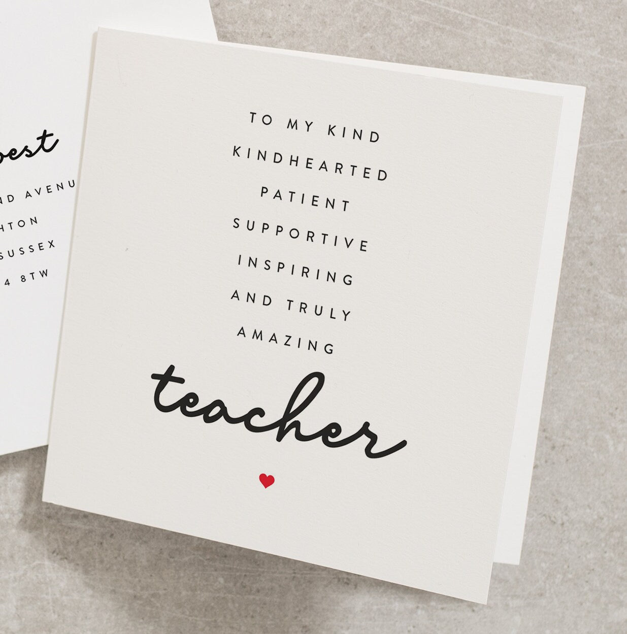 Special Teacher Thank You Card, Personalised Teacher Thank You Card Poem, Cute Lockdown Teacher Gift, End of Term Gifts For Teachers TC024