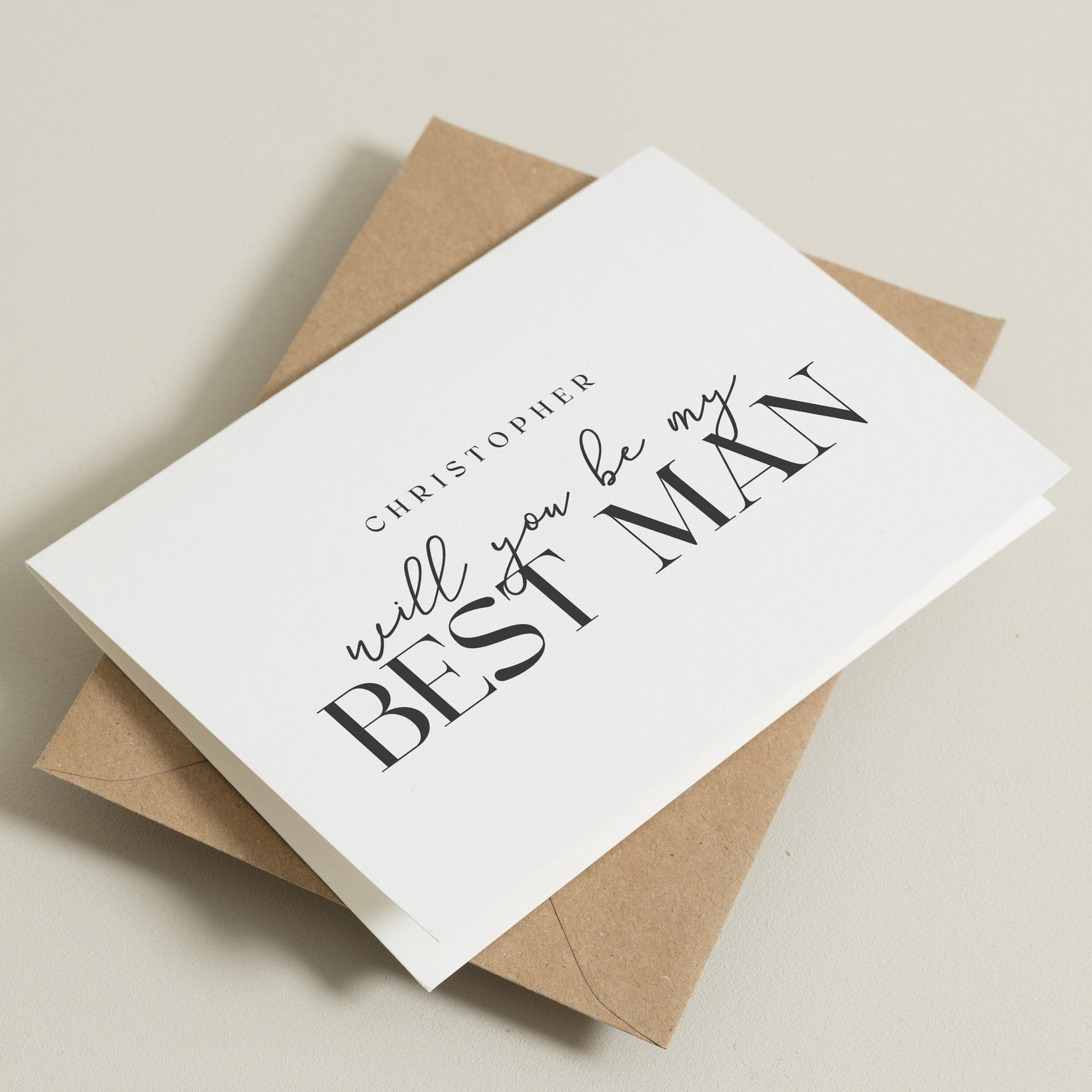 Will You Be My Best Man, Best Man Proposal Card, Wedding Card, Best Man Gift, Personalised Wedding Card, Groomsman Proposal Card, For Him