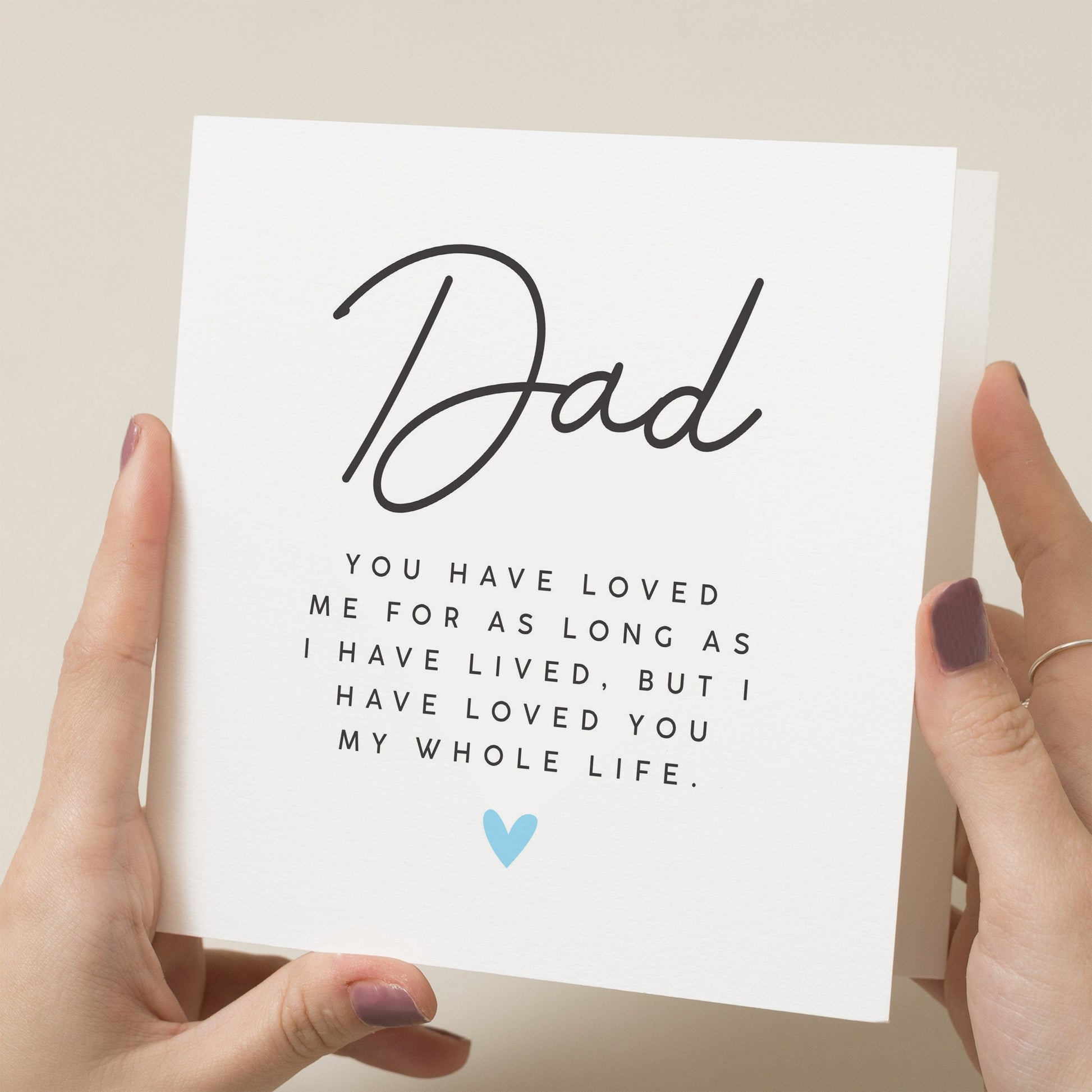 Poem Fathers Day Card, Dad Poem Card For Fathers Day, Gift For Dad On Fathers Day, Cute Dad Card, Happy Fathers Day Dad