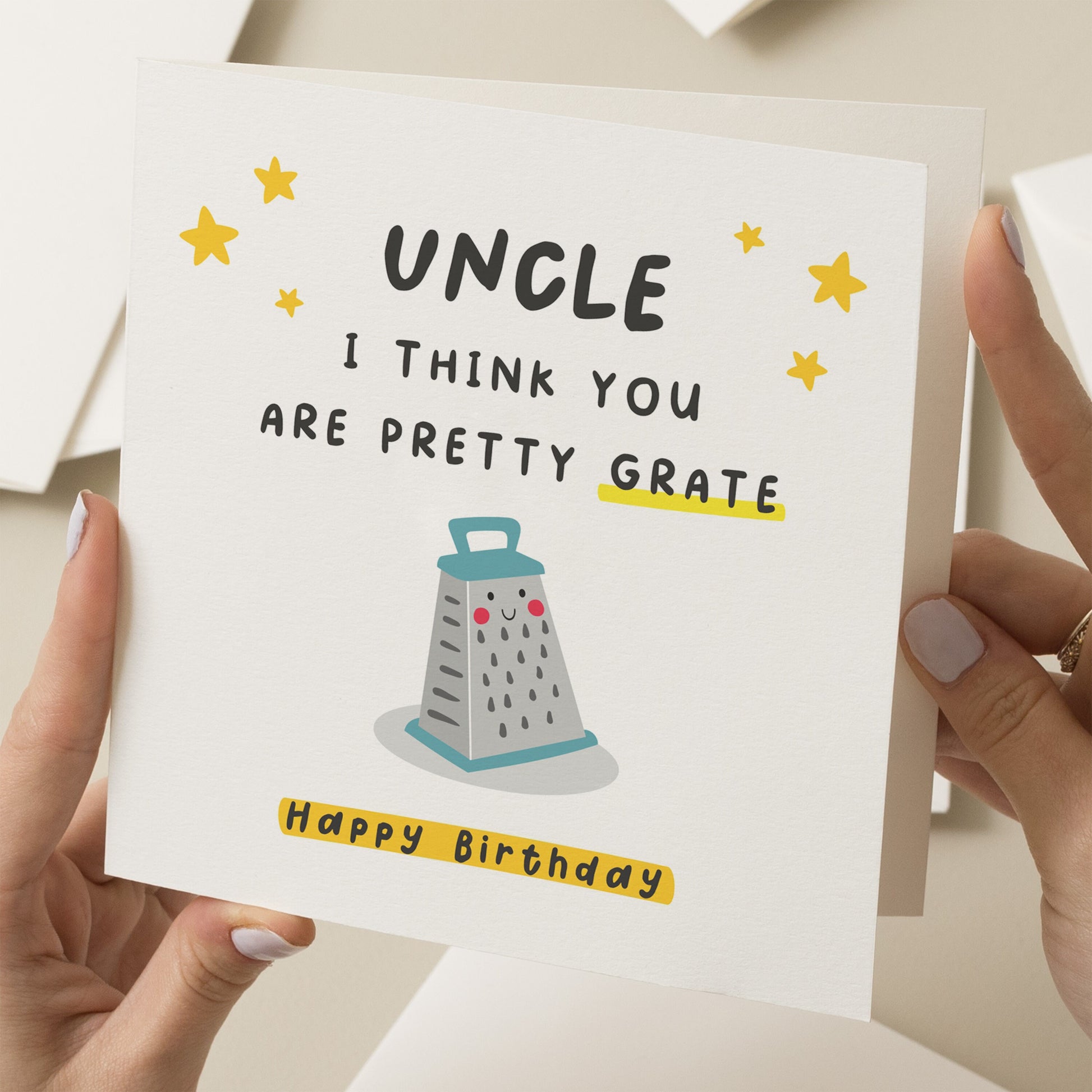 Funny Birthday Card For Uncle, Happy Birthday Uncle Card, Pun Birthday Card, Birthday Card For Cheese Lover, Card To Uncle, For Him