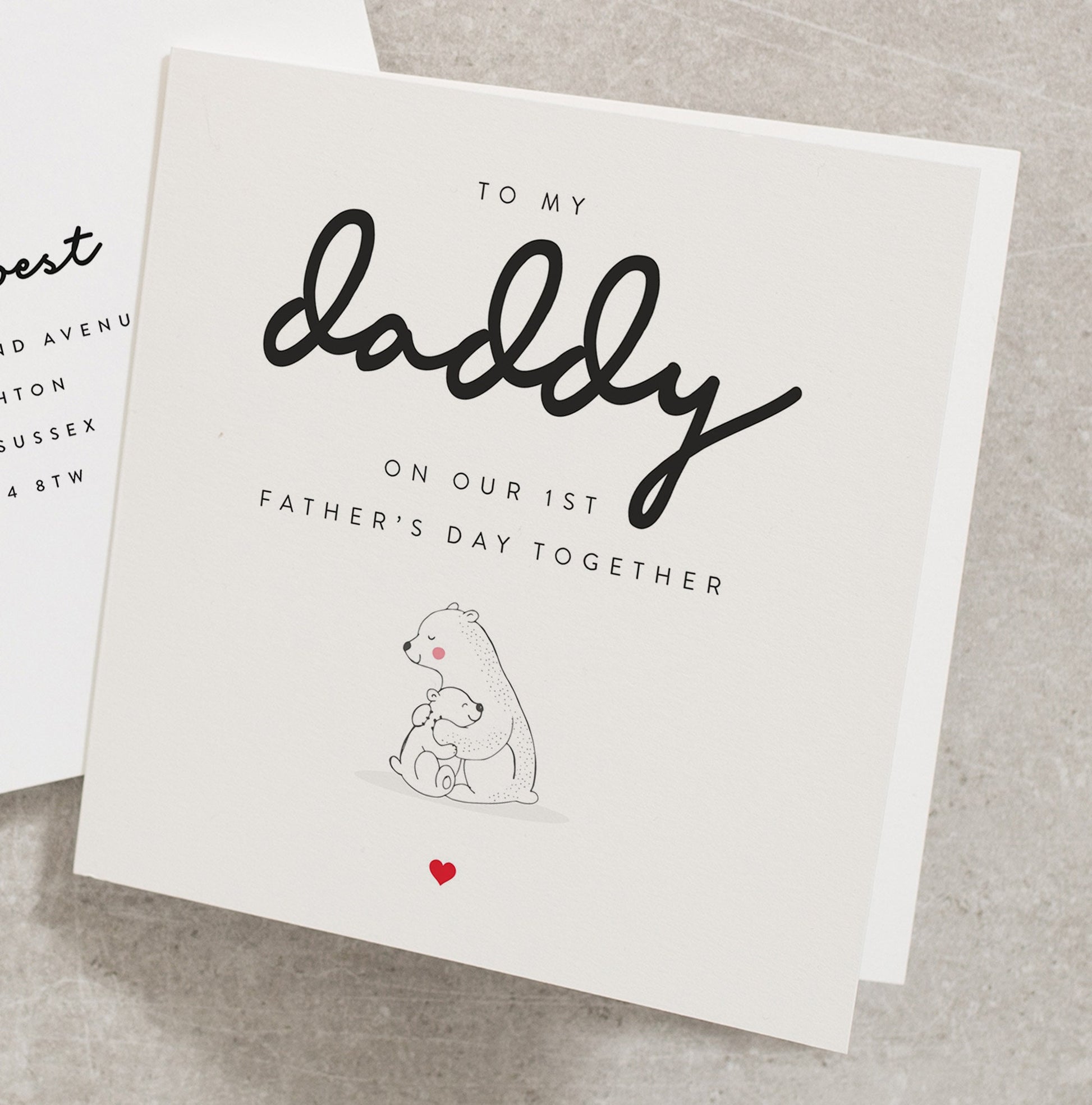 First Father&#39;s Day As My Daddy Card, 1st Fathers Day Card, Daddy, Grandad, Dad, Grandpa, Baby First Fathers Day Card From Newborn FD032