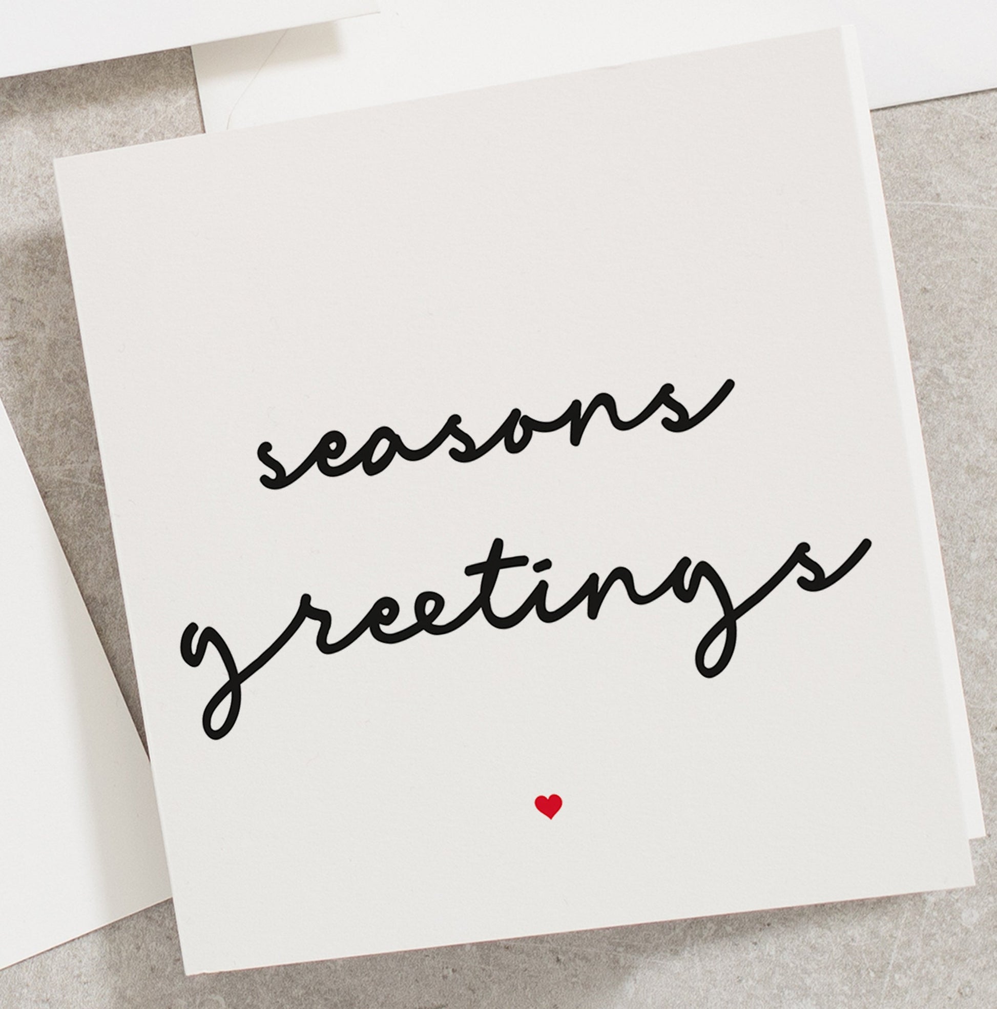 Seasons Greetings Card, Christmas Card, Simple Christmas Card, Typography Christmas Card, Modern Christmas Card CC094