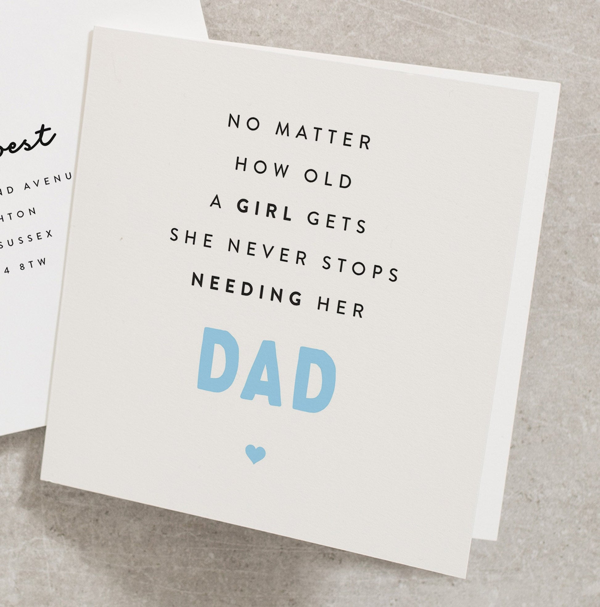 Dad Fathers Day Card, Happy Fathers Day Card, Cute Fathers Day Card, Fathers Day Card With Poem, Happy Fathers Day Card For Daddy FD147