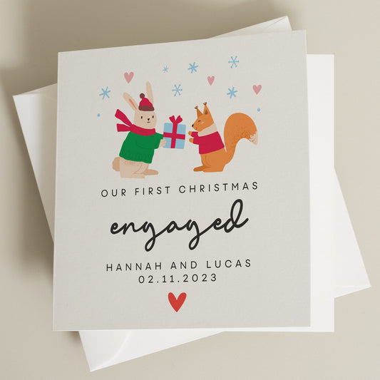 Engagement Christmas Card for Couples, Engaged Christmas Card, Christmas as My Fiancée, Mr And Mrs, Husband And Wife Christmas Card