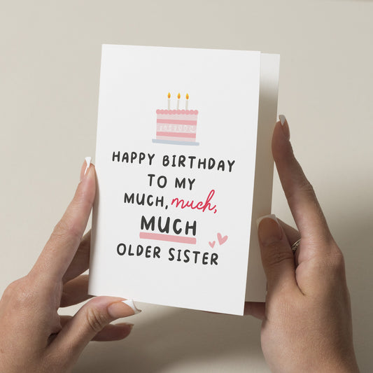 Funny Birthday Card For Sister, Card For Her, Rude Birthday Card For Older Sister, Birthday Card For Bestie, Birthday Joke Card