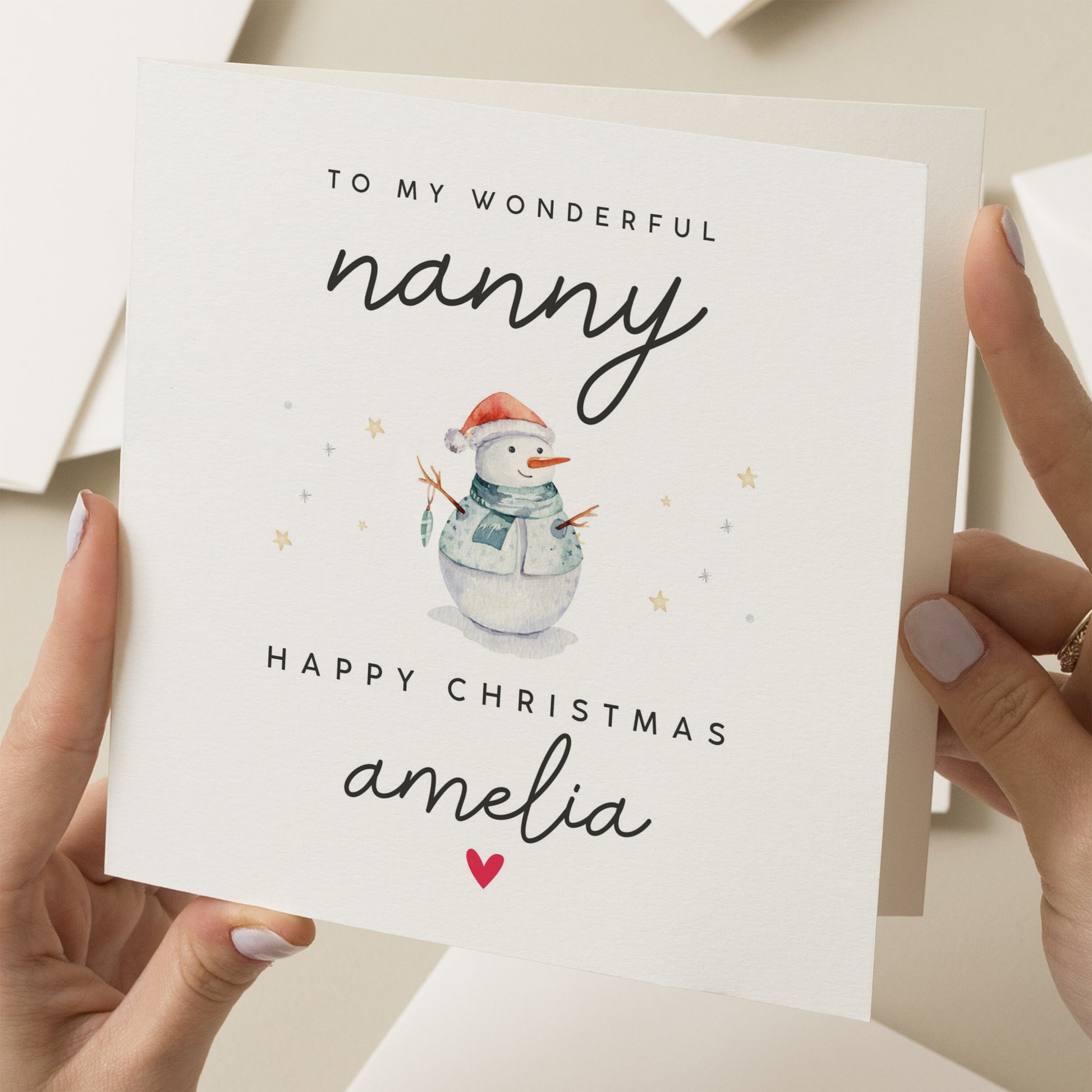 Christmas Card To My Nanny, Christmas Card For My Nanny, Nanny Christmas Card To Nan, Christmas Card For Nan, From Grandchild, Gran, Xmas