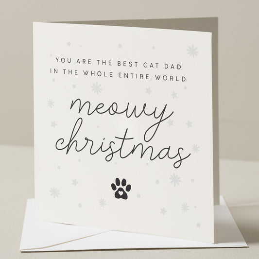 Cat Dad Christmas Card, Christmas Card From Cat, Cat Christmas Card, Cat Dad Xmas Card, Christmas Card From Pet, Cat Parents