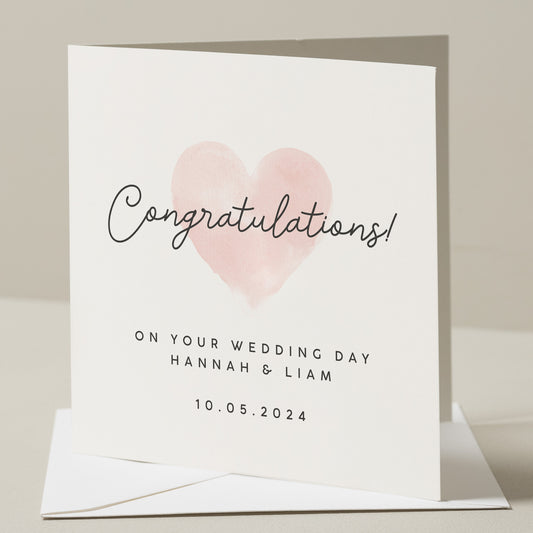 Wedding Day Card, On Your Wedding Day Card, Congratulations Wedding Card, Happy Wedding Day Card, Wedding Gift Card