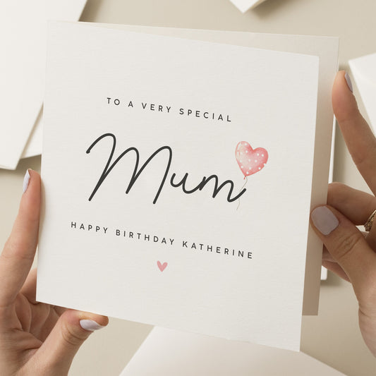 Personalised Birthday Mum Card, Happy Birthday Card For Mum, Mum Birthday Gift, Special Mum, Cute Birthday Card, For Mummy, Mother, Mam, Mom