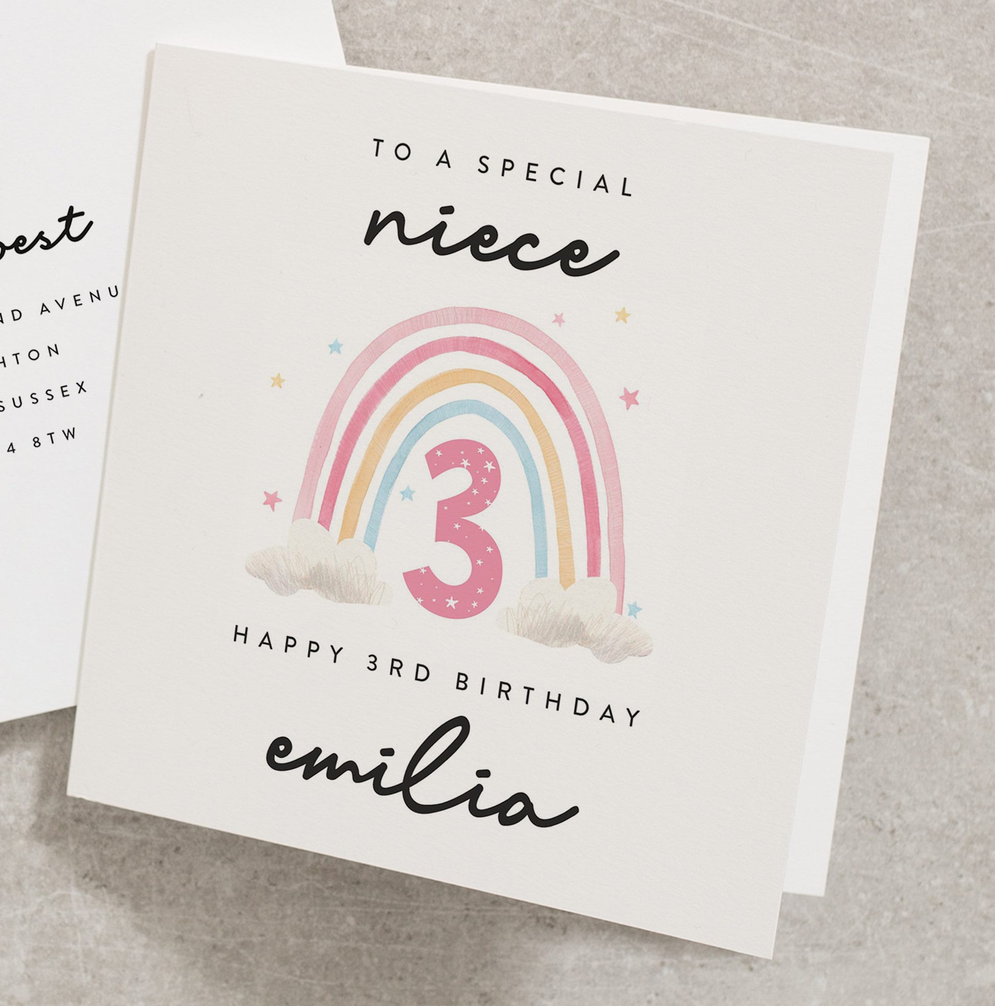 Special Niece 3rd Birthday Card, Happy 3rd Birthday Card For Niece, Personalised Birthday Card For Niece, Special 3rd Birthday Card BC976