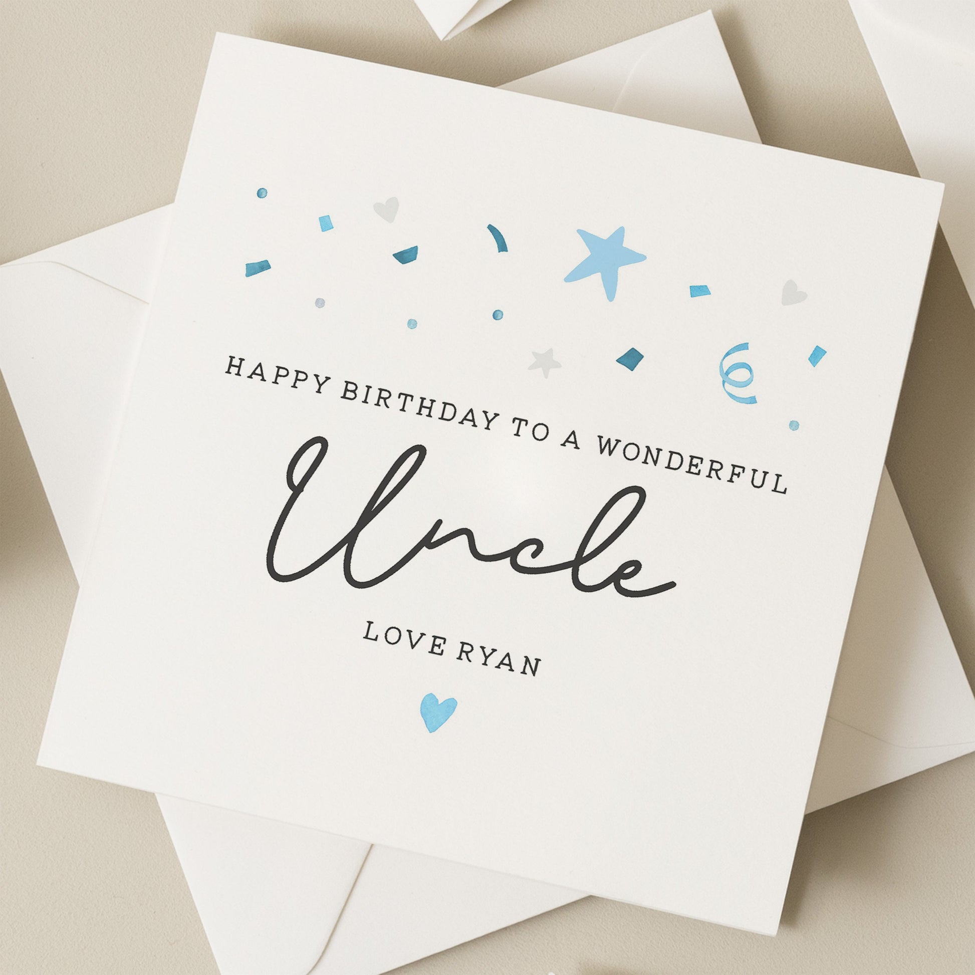 Personalised Uncle Birthday Card, Uncle Birthday Gift, Birthday Card For Wonderful Uncle, Birthday Gift For Him, Birthday Gift To Uncle