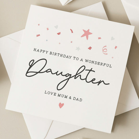 Wonderful Daughter Birthday Card, Birthday Card For Daughter, Birthday Gift To Daughter, Girl Birthday Gift, Birthday Girl Card For Her