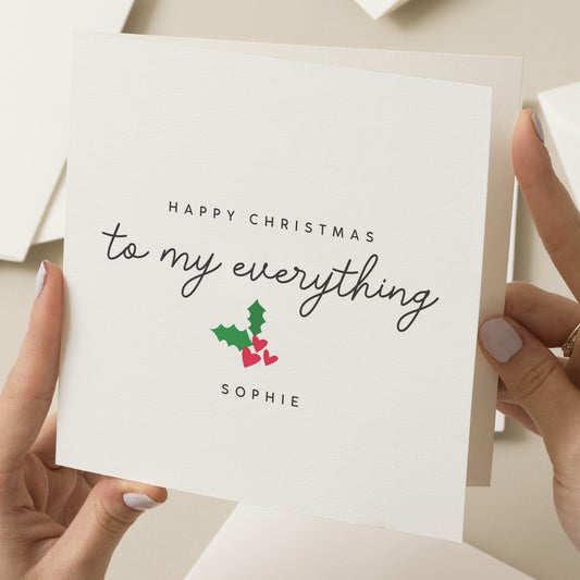 To my Everything Christmas Card, Boyfriend Christmas Card, Christmas Card For Girlfriend, Wife Christmas Card, Husband Christmas Card, Xmas