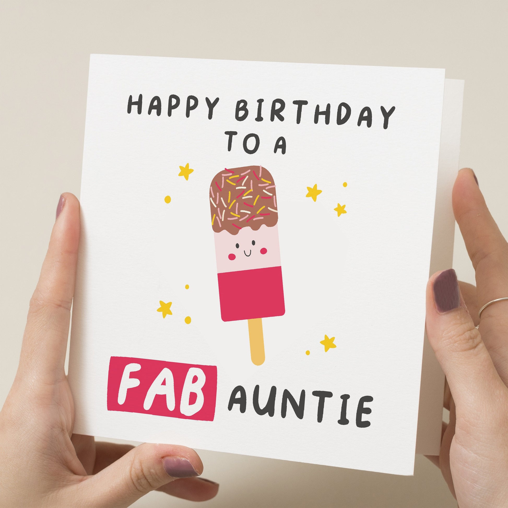 Auntie Birthday Card, Happy Birthday Auntie Card, Fab Birthday Gift For Her, Birthday Card For Auntie, Gift For Her, Auntie, For Aunt