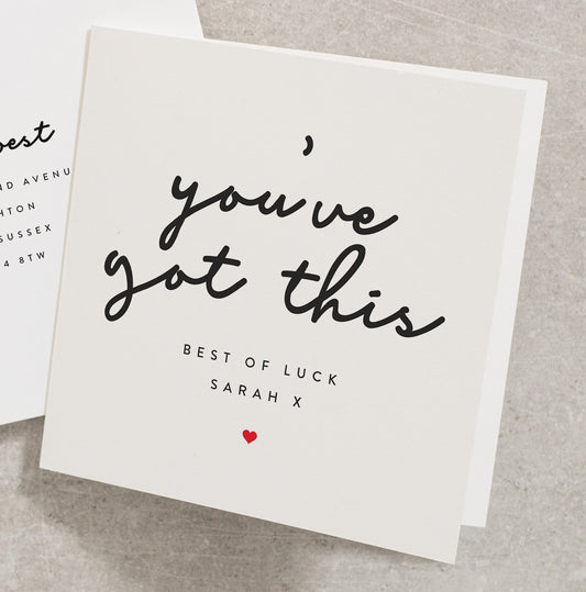 Good Luck In Your Exams Card, Personalised Best of Luck Exams Card, You&#39;ve Got This Good Luck Card, So Proud of You Good Luck Card EC001