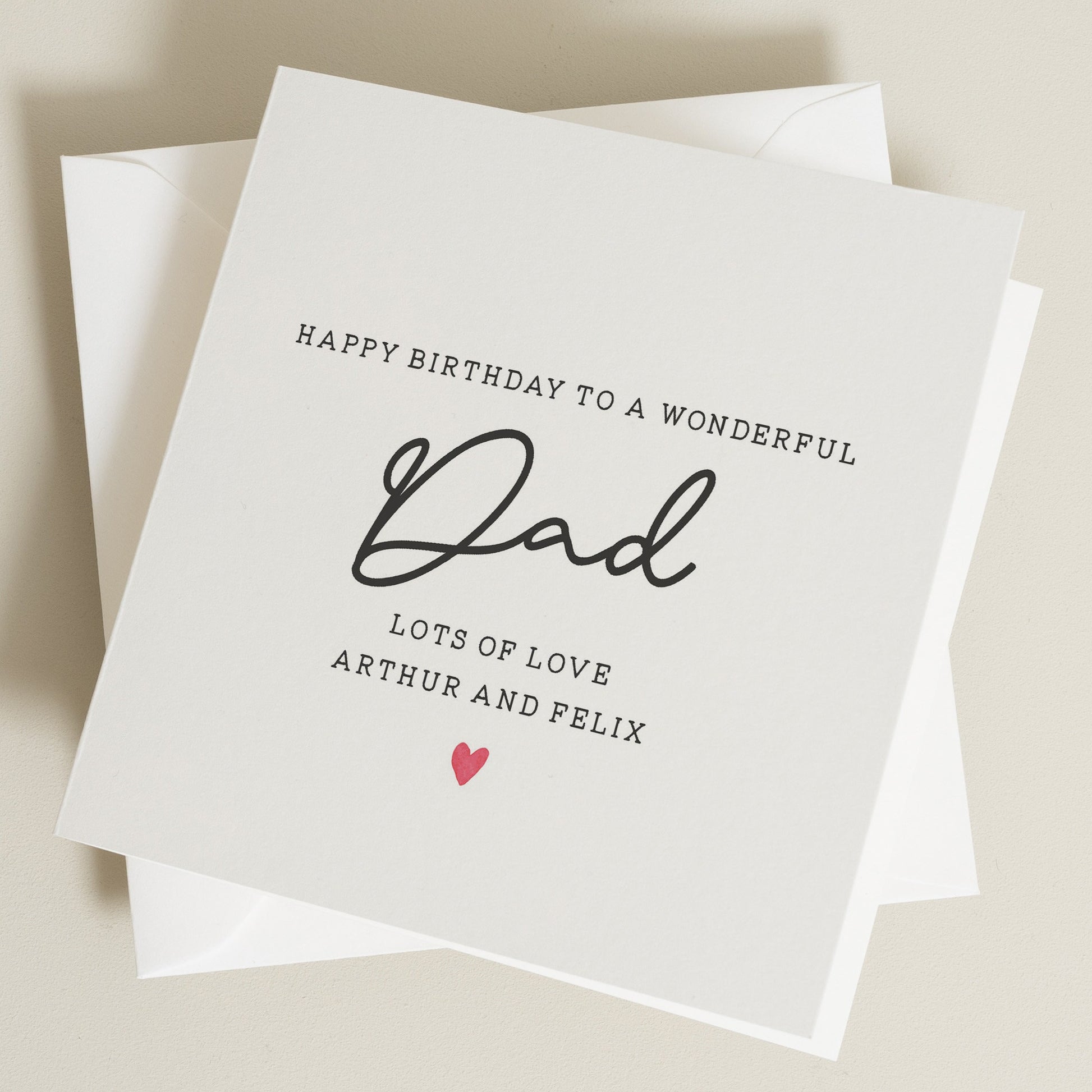 Personalised Birthday Card For Dad, Wonderful Dad Birthday Card, Birthday Gift For Dad, Happy Birthday Dad, Birthday Dad Gift, Simple Card