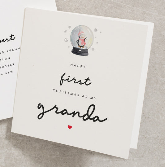 Granda Christmas Card, First Christmas Granda Card, Grandparent Christmas Card, Granda Card For Christmas CC343