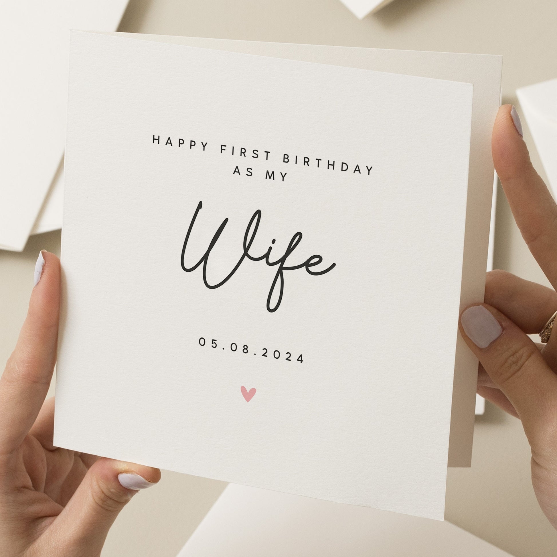 Birthday Card For Wife, Personalised Birthday As My Wife Gift For Her, 1st Birthday As Wife, Romantic Birthday Card, For Her, For Partner