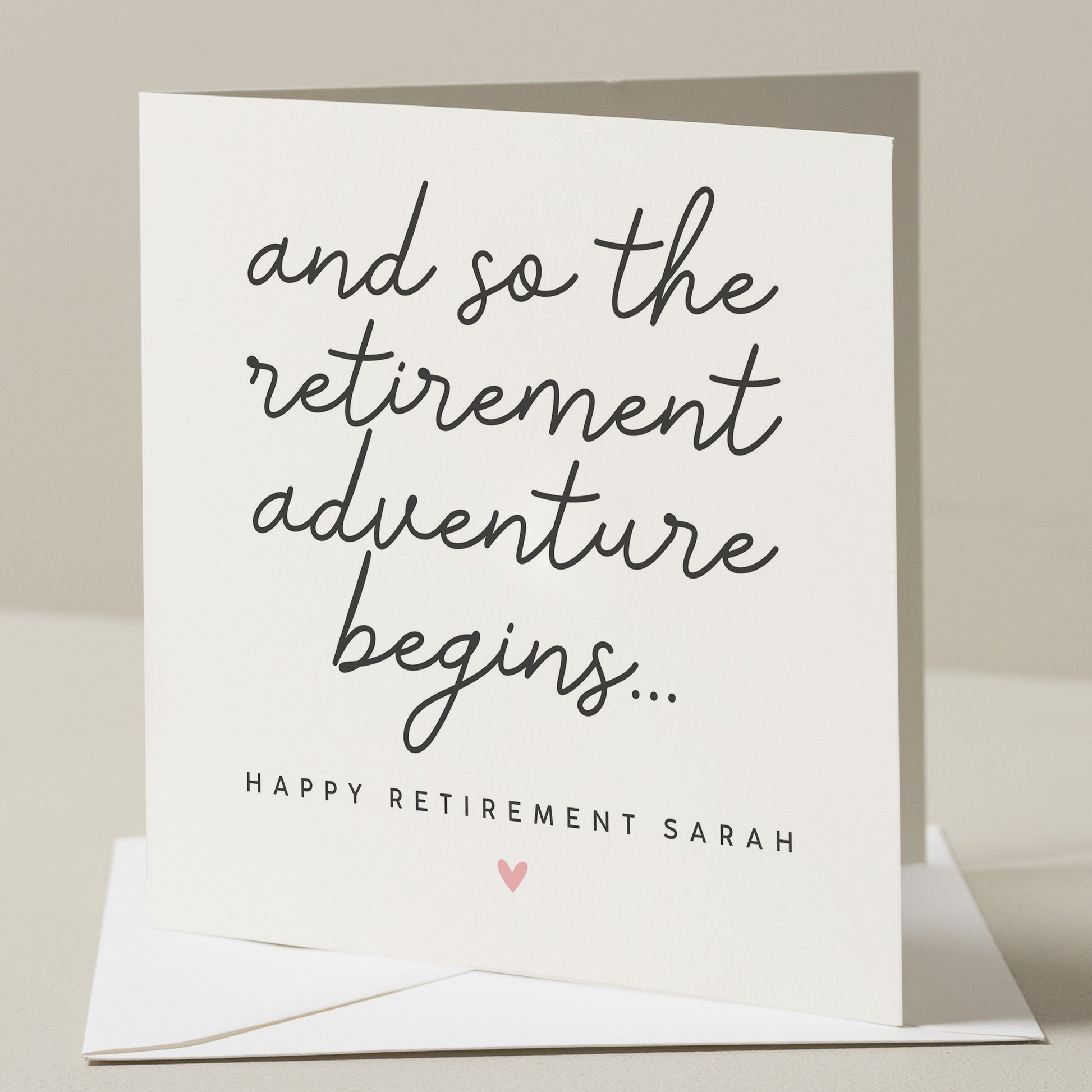 Personalised Retirement Card, Good Luck with your Retirement, Best of Luck Card, New Chapter Card, Leaving Work Card, You&#39;ll Be Missed Card