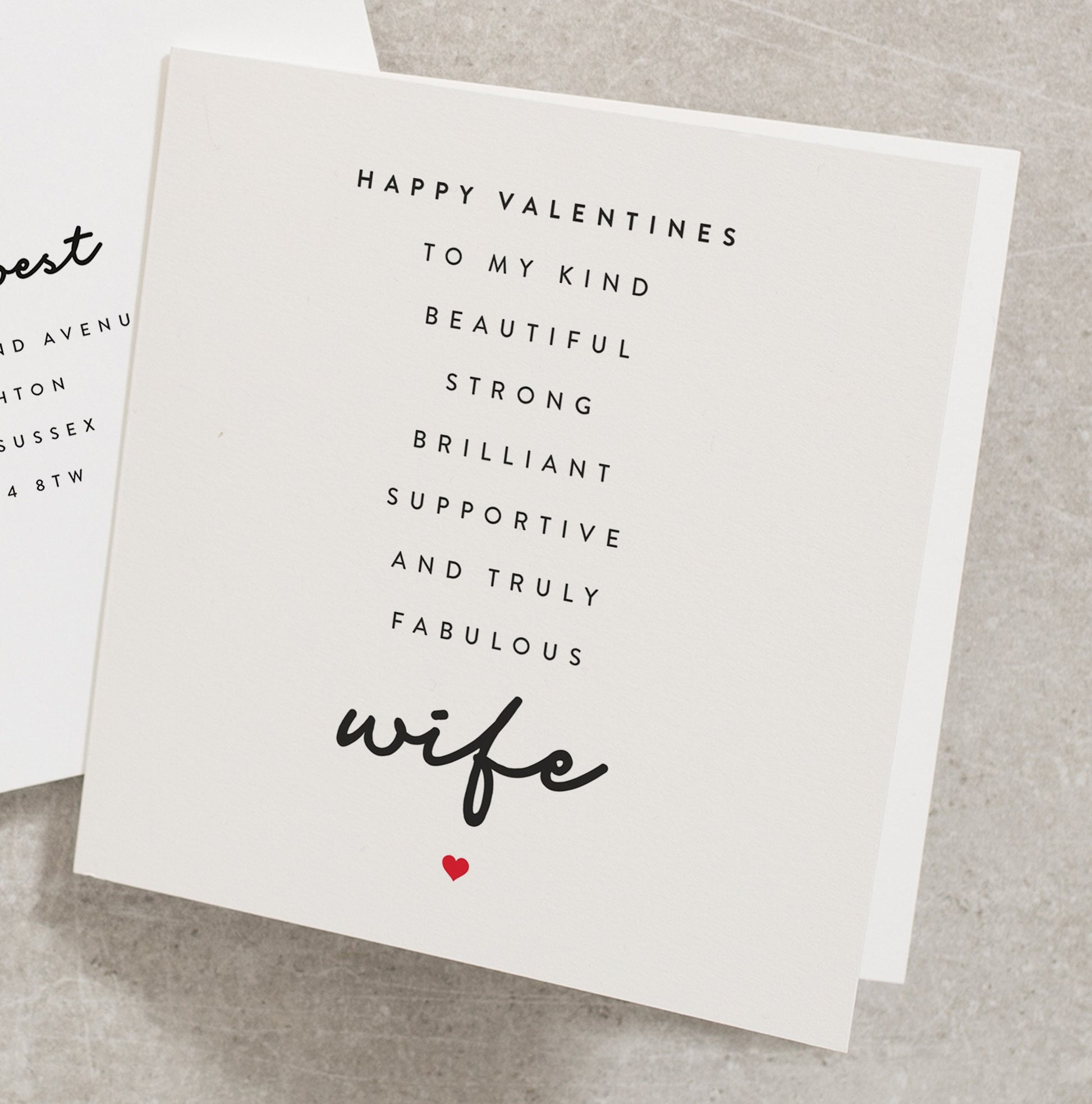 Wife Valentines Day Card Poem, Amazing Wife Gift, Valentines Card Wife, Special Wife Valentines Day Card for Her, Valentines Card Wife VC050