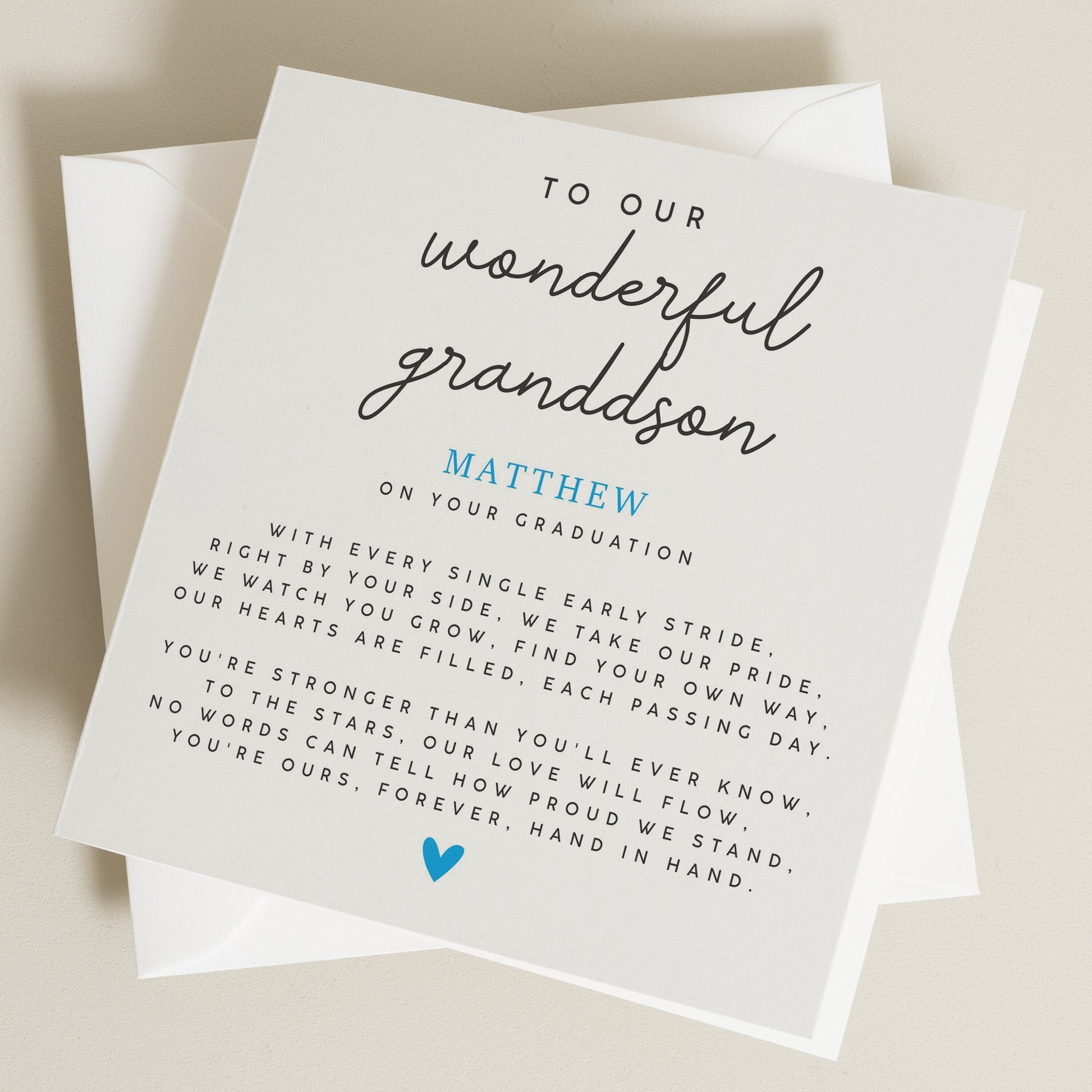 Son Graduation Card, Graduation Gift, Son Poem Card, Graduation Poem, Congratulations On Your Graduation Card, Proud Of You Card