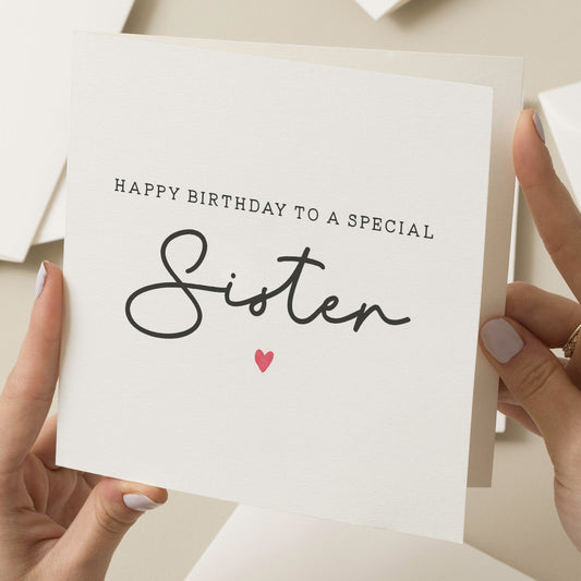 Special Sister Birthday Card, Birthday Card For Sister, Sister Birthday Card, Birthday Gift For Her, Gift For Sister, Simple Card