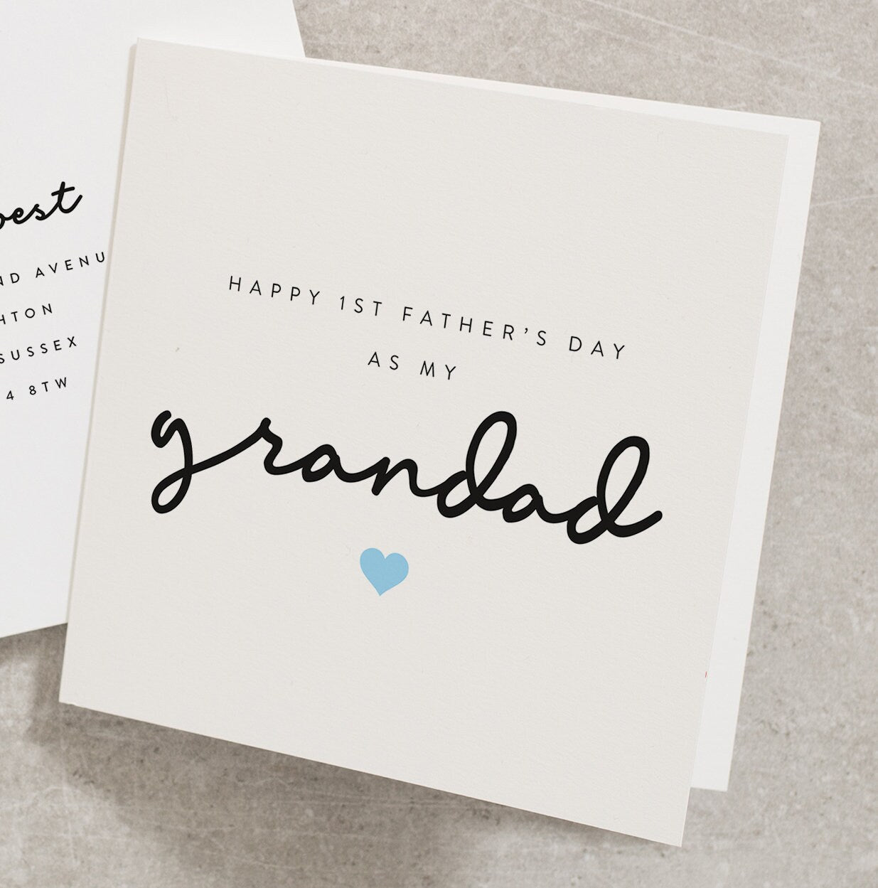 Happy 1st Fathers Day As My Grandad Card, Granddad First Fathers Day Card, Grandpa Card, Fathers Day Gift From Grandaughter, Grandson FD083