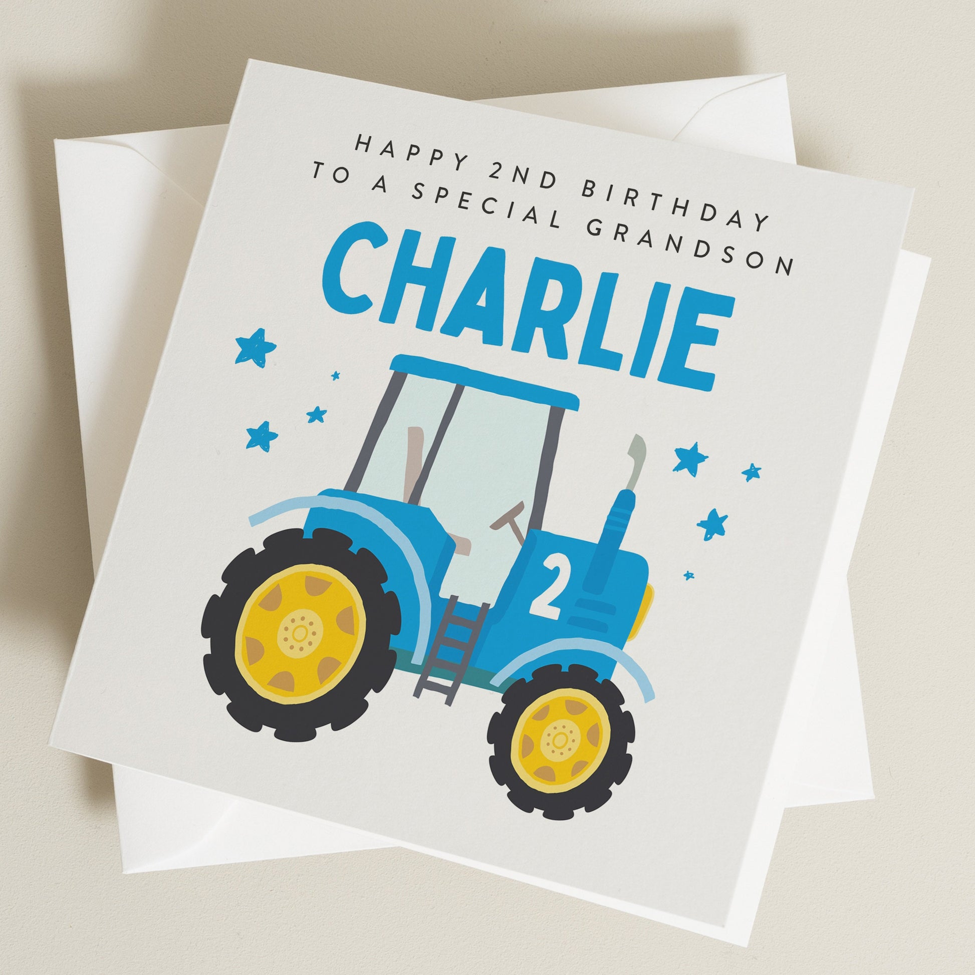 Happy 2nd Birthday Card For Son, Personalised 2nd Birthday Card For Grandson, Nephew 2nd Birthday Card, Second Birthday Card BC1244