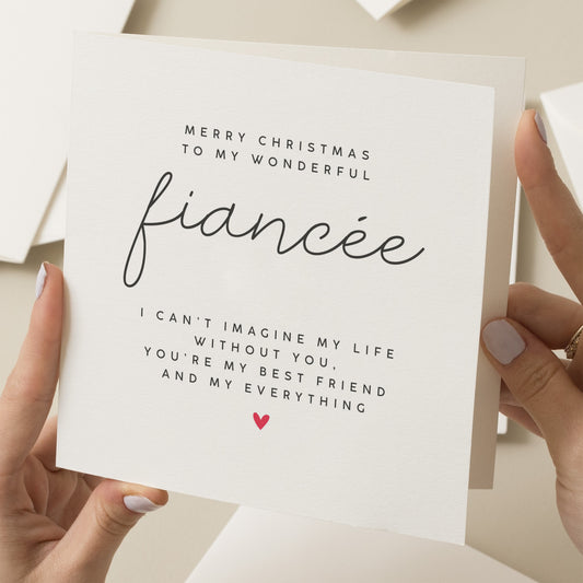 Fiancée Christmas Poem Card, Christmas Card Fiancée, Christmas Card for Future Wife, For Her Christmas Card, Woman Xmas Card, Gift