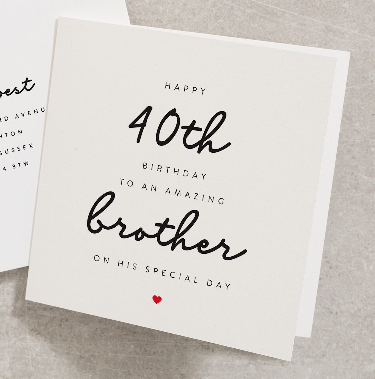 40th Brother Birthday Card, Happy 40th Birthday To An Amazing Brother On His Special Day, Forties Birthday Card, Brother BC535