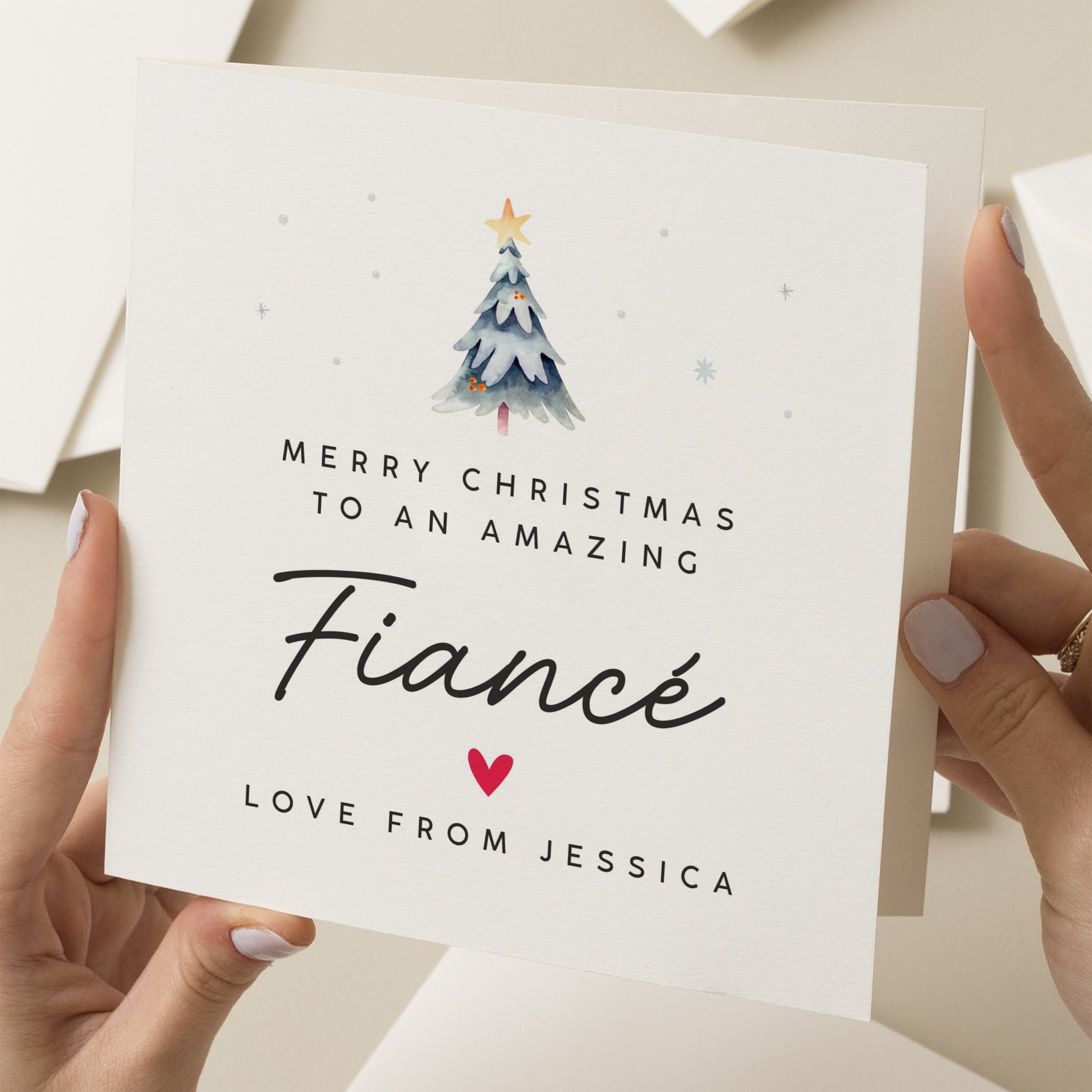 Christmas Fiancé Card, Christmas Card Fiancé, Christmas Card for Future Husband, For Him Christmas Card, For Man Xmas Card, Gift