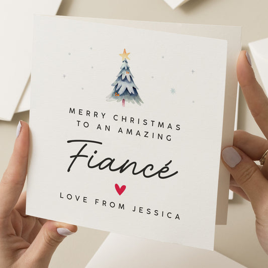 Christmas Fiancé Card, Christmas Card Fiancé, Christmas Card for Future Husband, For Him Christmas Card, For Man Xmas Card, Gift