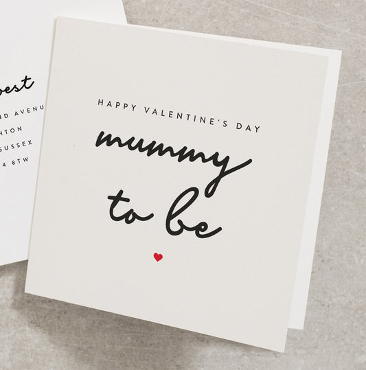 Mummy to Be Valentines Day Card, Mum to Be Valentines Day Card for Her, Pregnant Mummy to Be Valentines Day Card for Her VC042