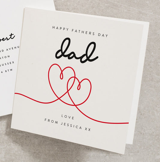 Fathers Day Card From Bump, Personalised Fathers Day Card From Son, Daughter, Best Dad Card, Fathers Day Gift, Card For Dad FD073