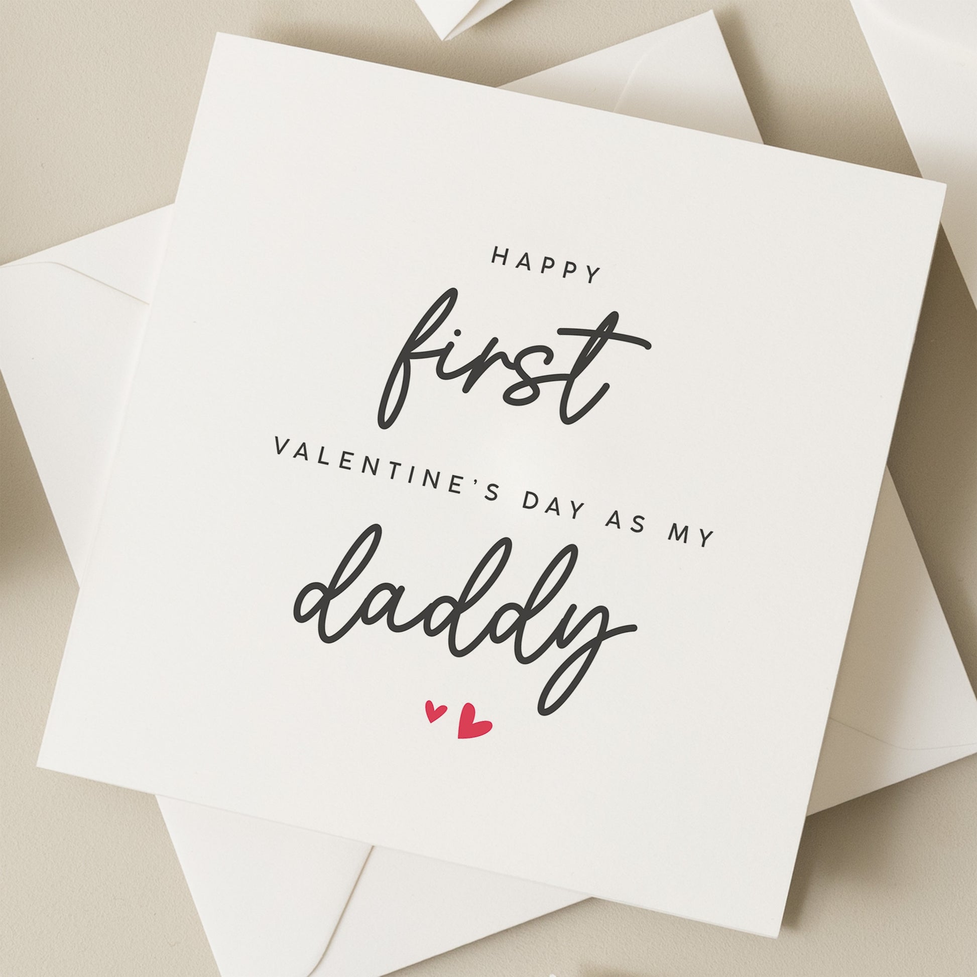 First Valentines As My Daddy, Valentines Card For Daddy, Baby First Valentines Day Card To Daddy, Newborn To Daddy, Dad Valentine Card