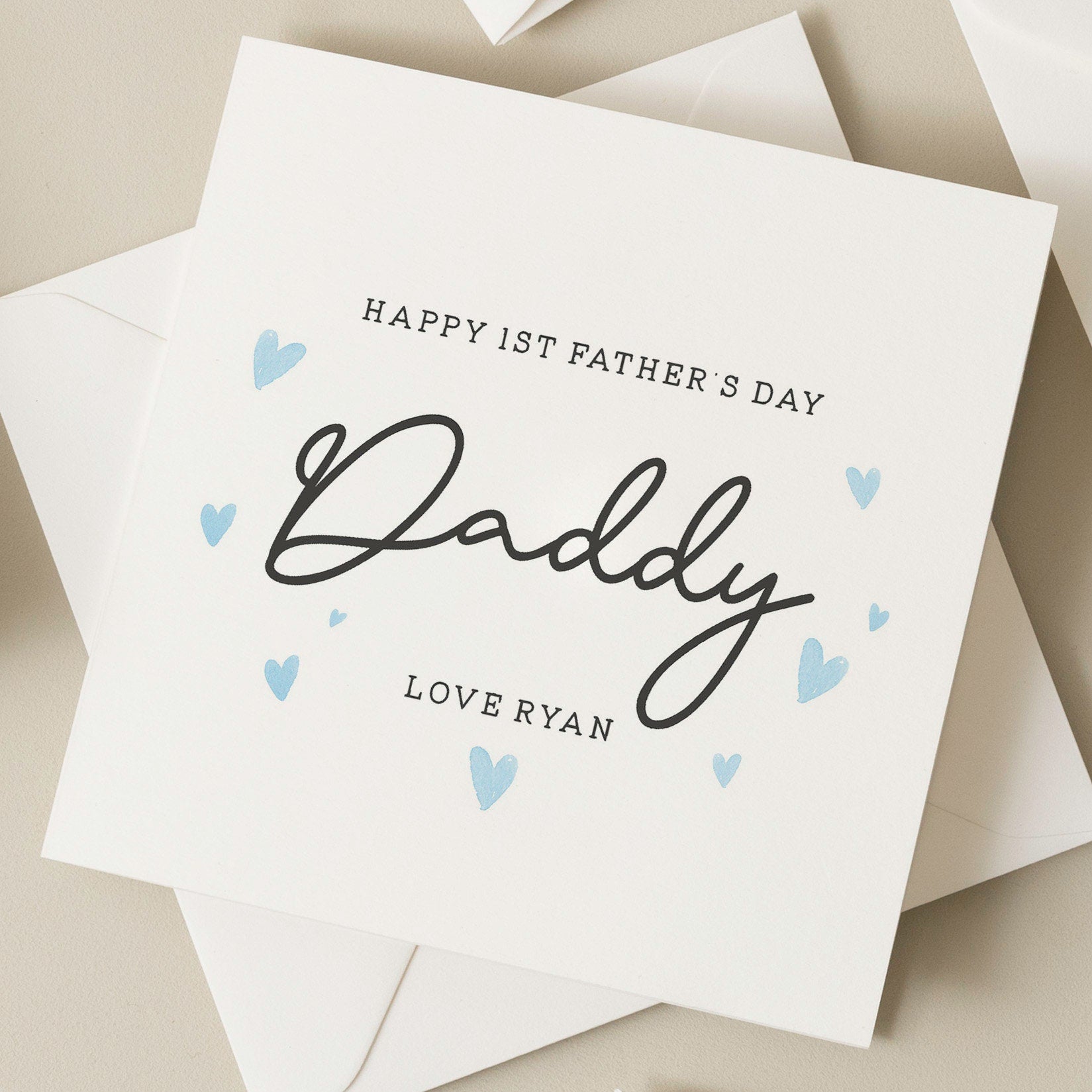 First Fathers Day Card From Son, Personalised Fathers Day Card, Cute Fathers Day Card For Dad, 1st Fathers Day Card From Baby, For Daddy