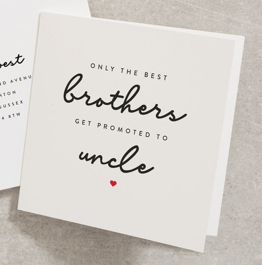 Congratulations On Becoming An Uncle Pregnancy Card, From Mummy and Daddy Pregnancy Card, Cute Pregnancy Card For Uncle To be PG012