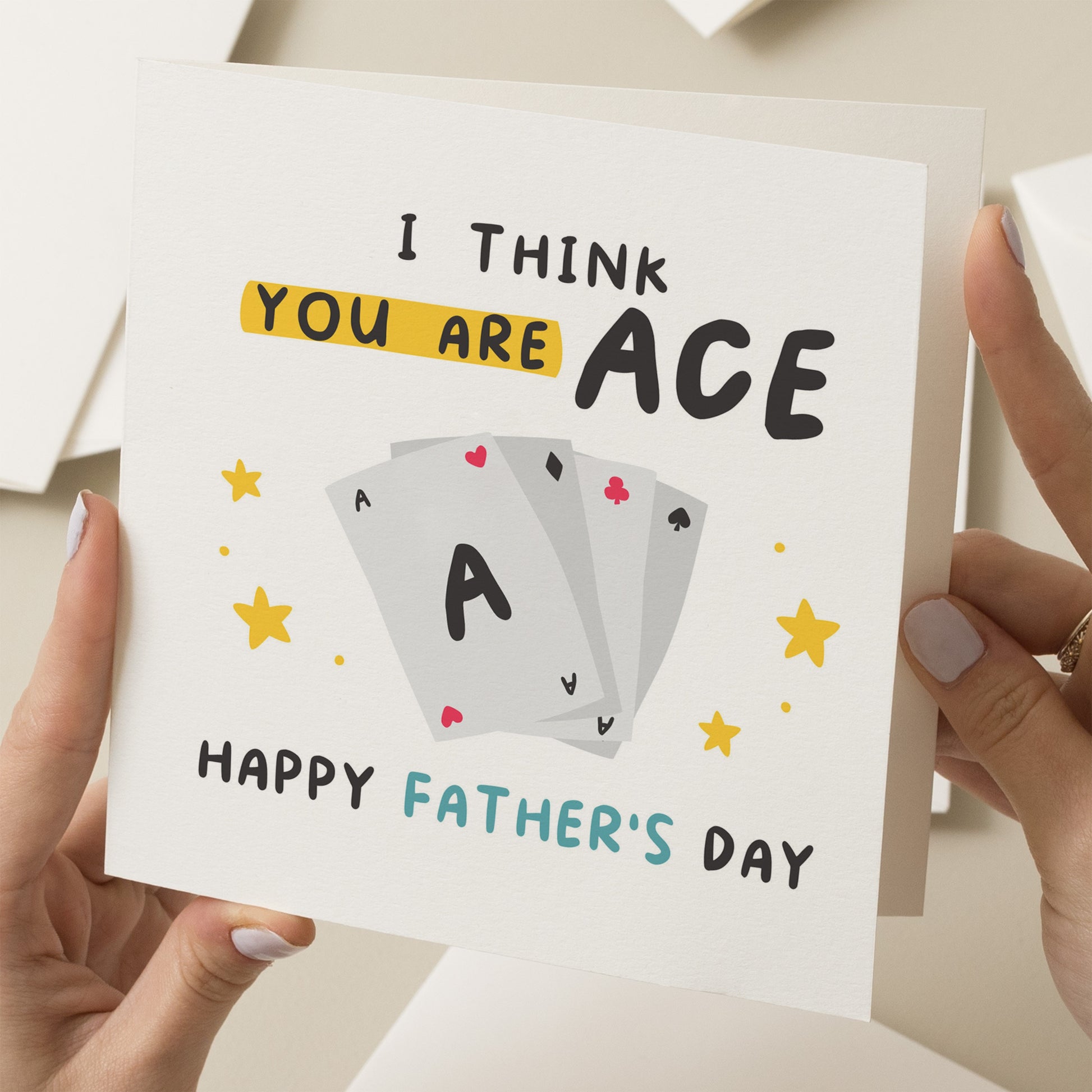 Pun Fathers Day Card, Pun Gift For Dad, Happy Fathers Day Dad, Ace Card, Funny Gift For Dad, Cute Fathers Day Card To Father, To Daddy