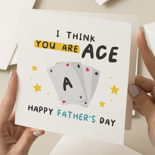 Pun Fathers Day Card, Pun Gift For Dad, Happy Fathers Day Dad, Ace Card, Funny Gift For Dad, Cute Fathers Day Card To Father, To Daddy