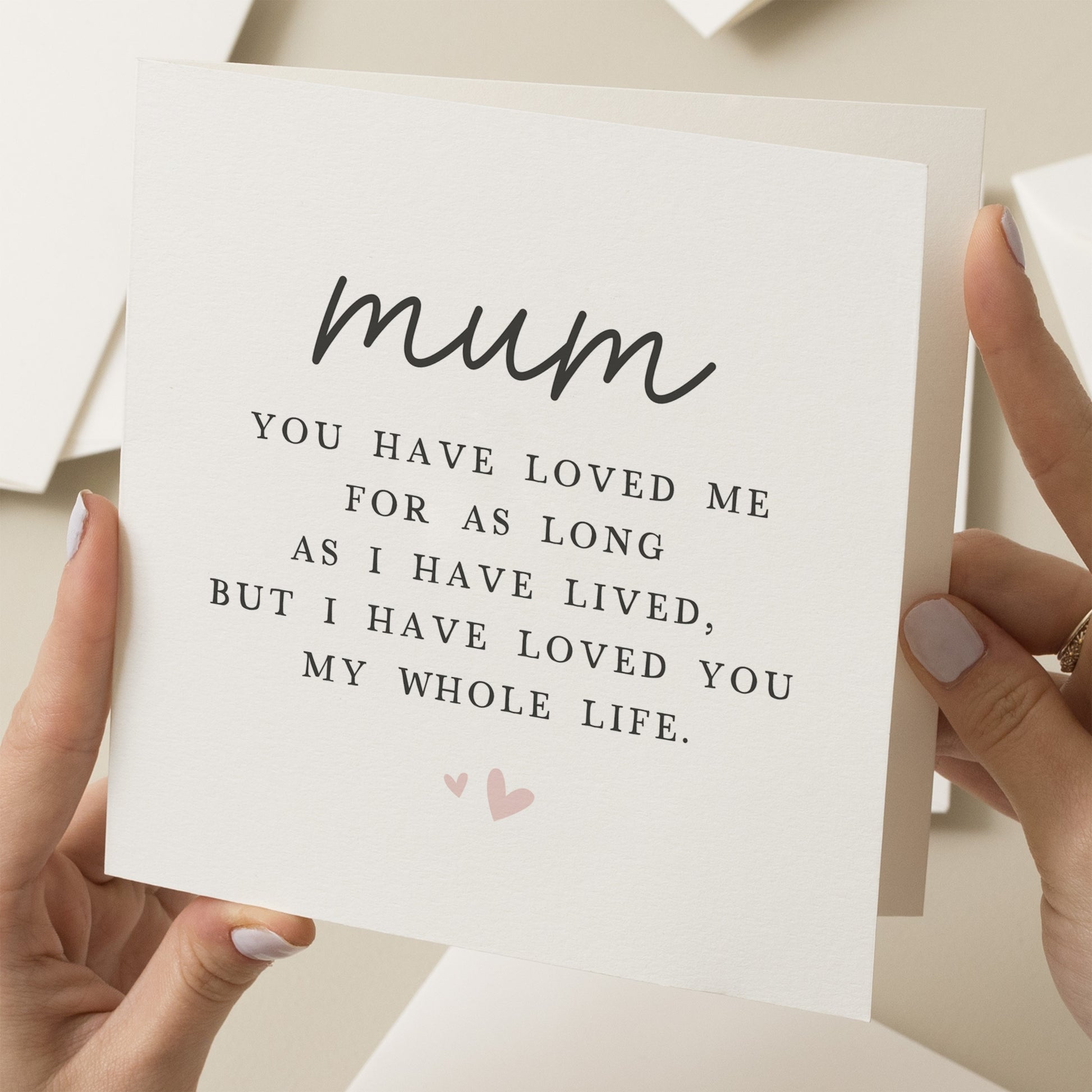 Poem Mothers Day Card For Mum, Cute Mother Day Card Mum, Happy Mothers Day Cards, Mothers Day Gift From Daughter, Mother&#39;s Day Card From Son