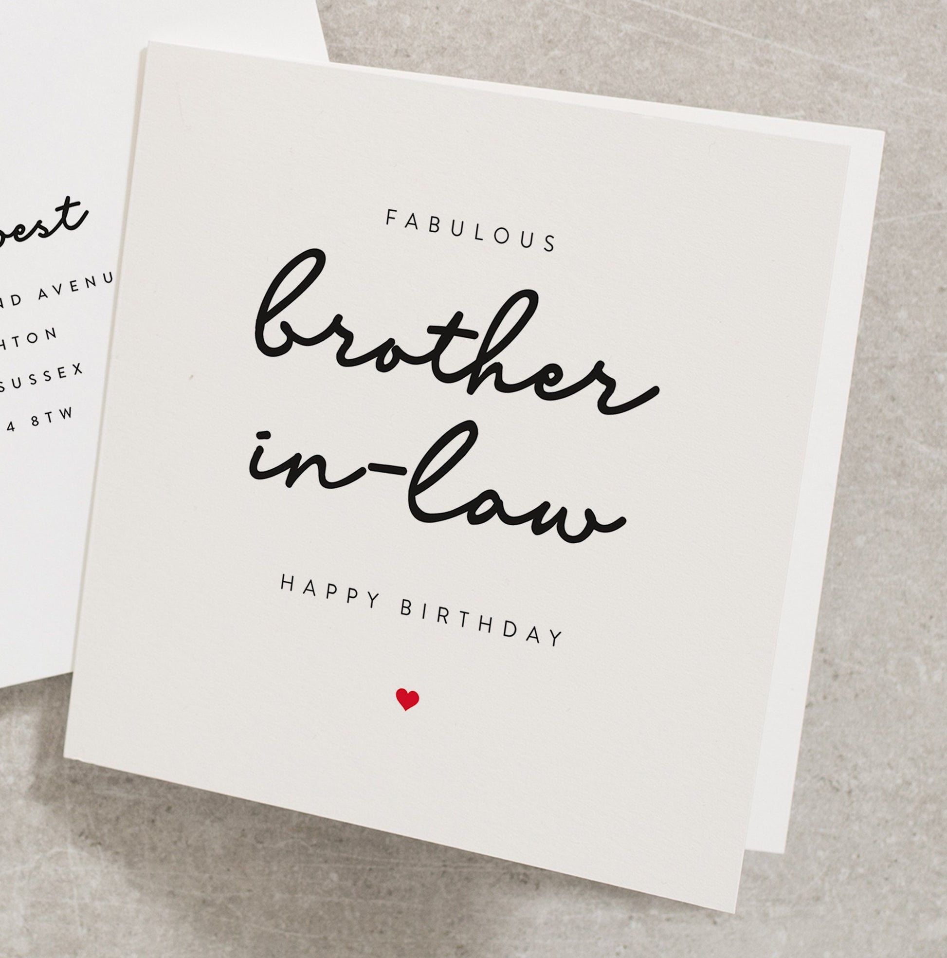 Brother In Law Birthday Card, Fabulous Brother In Law Happy Birthday Card, Simple Cute Birthday Card For Brother In Laws, Brother Card BC187