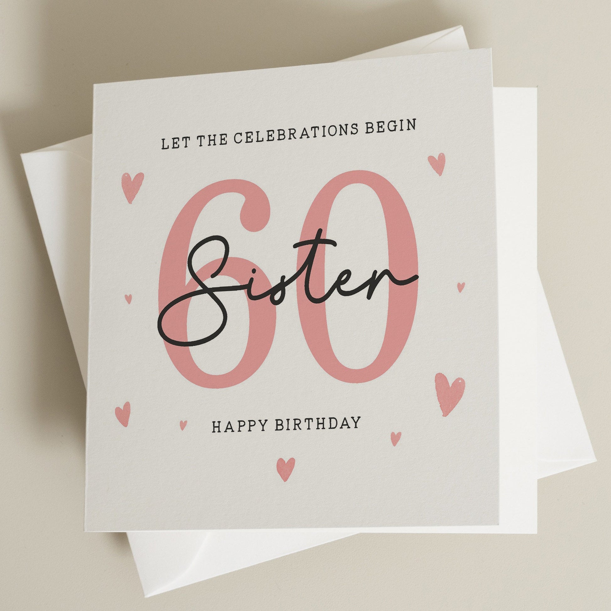 60th Birthday Sister Card, Birthday Card For Sister, 60th Birthday Gift For Sister, Sixtieth Card For Sister, Sister Birthday Gift