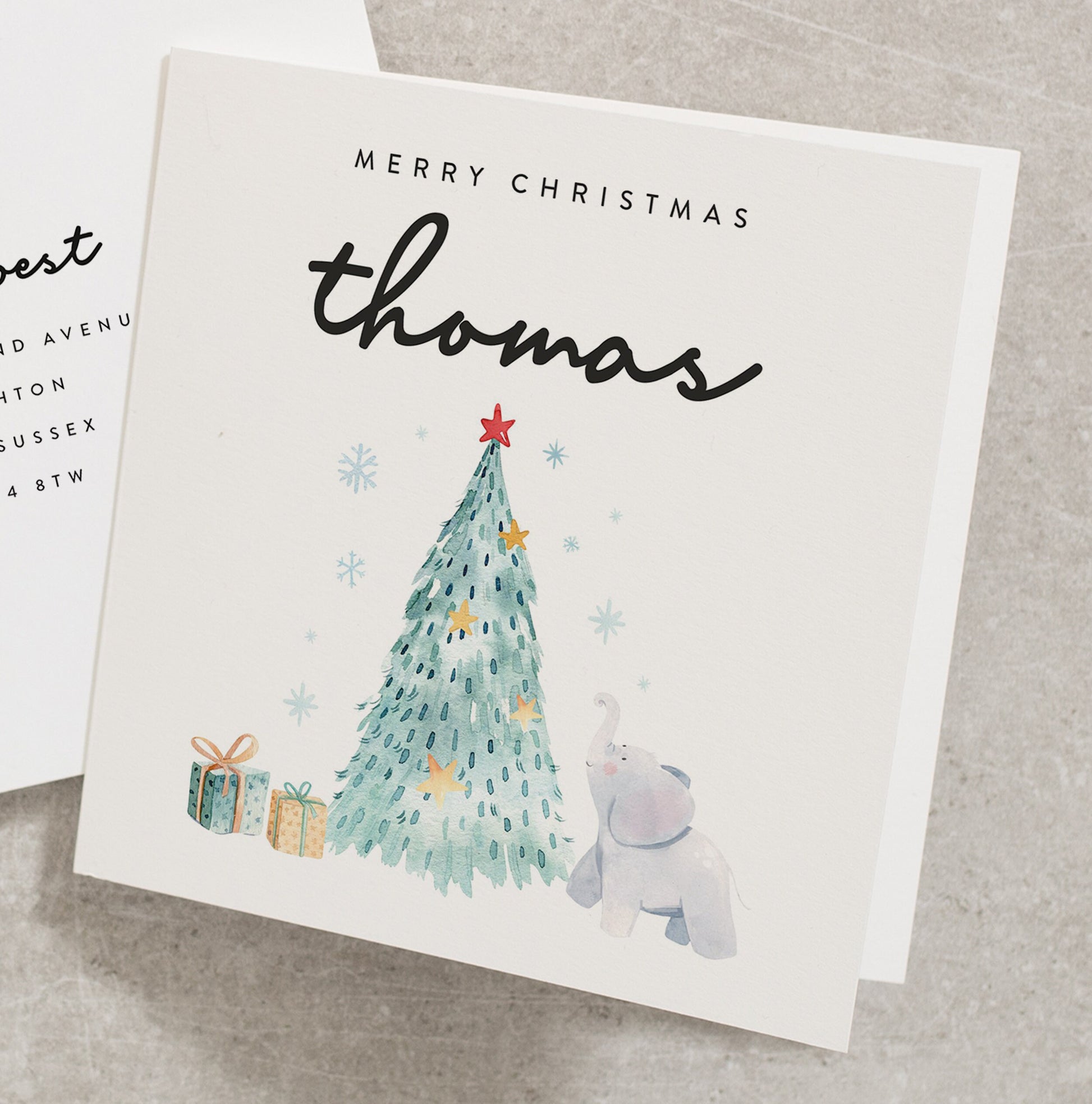 Personalised Christmas Card For Son or Daughter, Child or Baby Christmas Card, Christmas Card For Child, Christmas Card Grandson CC551