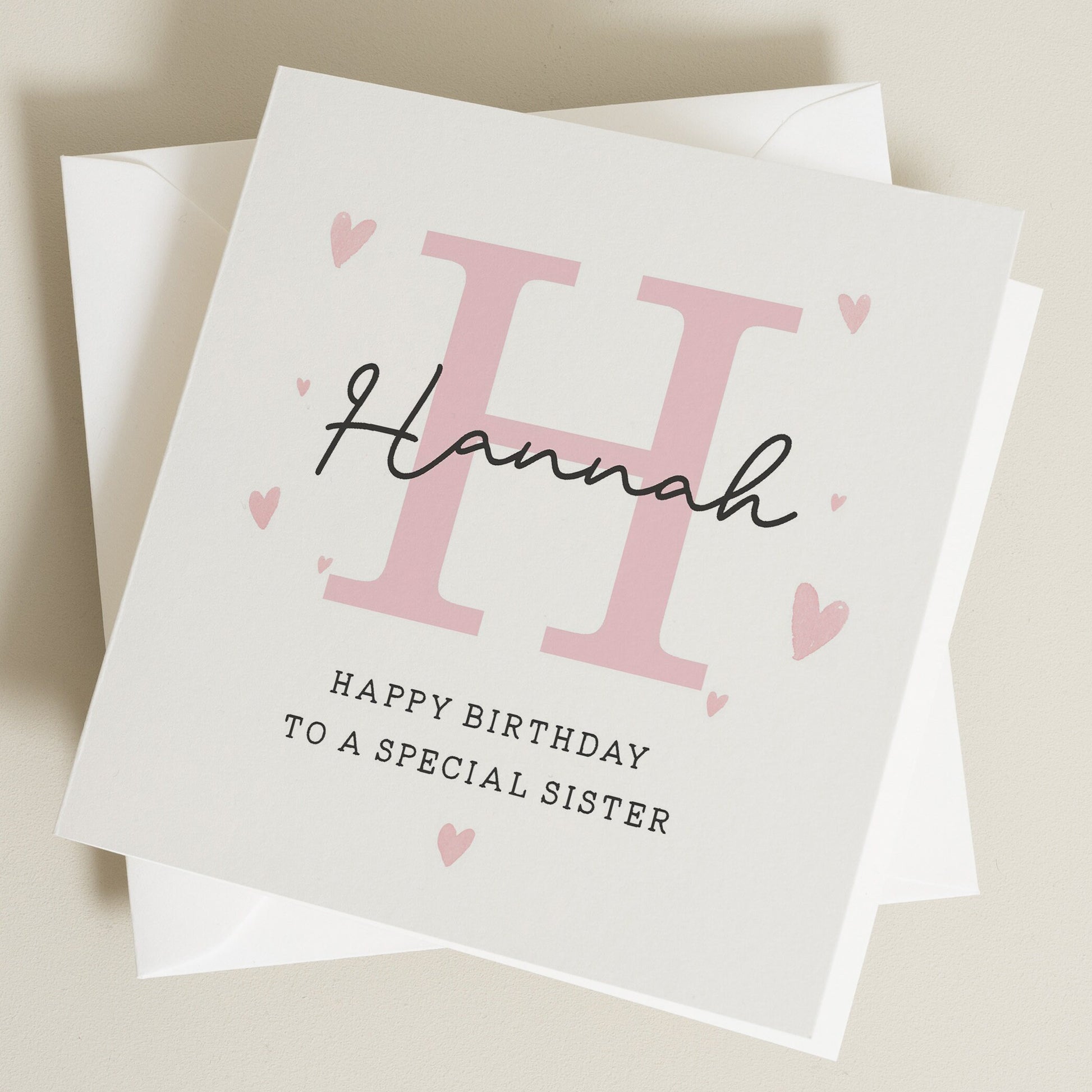 Personalised Sister Birthday Card, Birthday Gift For Sister, Special Sister Birthday Card, Sister Birthday Gift, Simple Sister Birthday Card