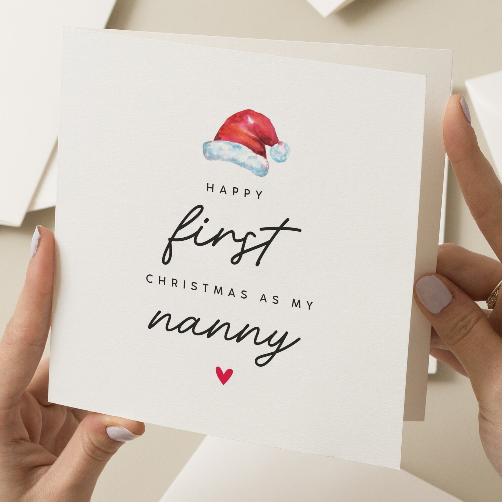 Christmas Card Nan, Happy First Christmas As My Grandma, Family Christmas Card, Nan Christmas Card, Xmas Card To Grandma. Gift For Nan