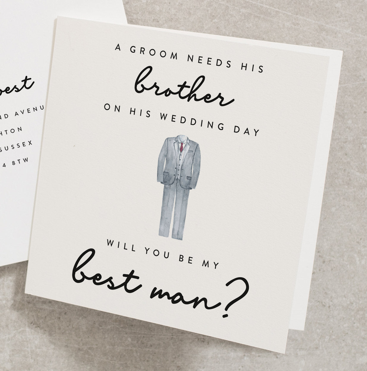 A Groom Needs His Brother On His Wedding Day, Best Man Card, Will You Be My Best Man, For Brother, Wedding Card, Proposal Ideas WY041