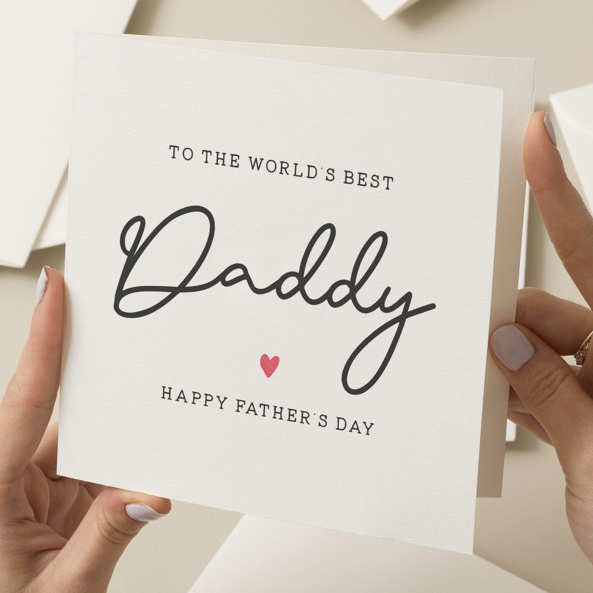 Daddy Fathers Day Card, Worlds Best Daddy Fathers Day Card, Fathers Day Gifts From Daughter, The Best Dad Card, Cute Daddy Card, Dad Gift